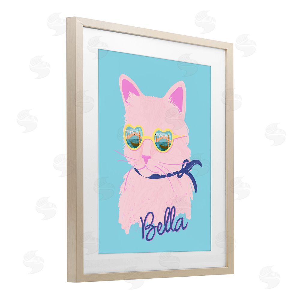Steffanie Pisula Cool Cat Bella Brown Framed Print Under Glass Wall Art