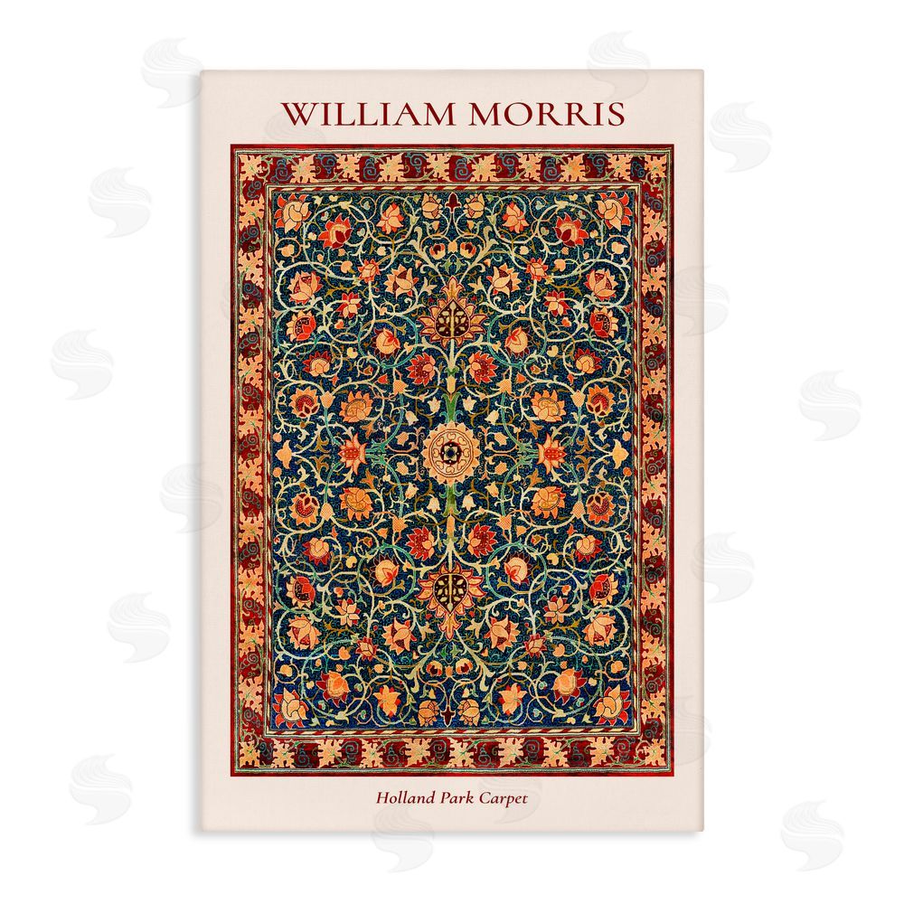 Vintage Hustle Holland Park William Morris Design Stretched Canvas Wall Art Print