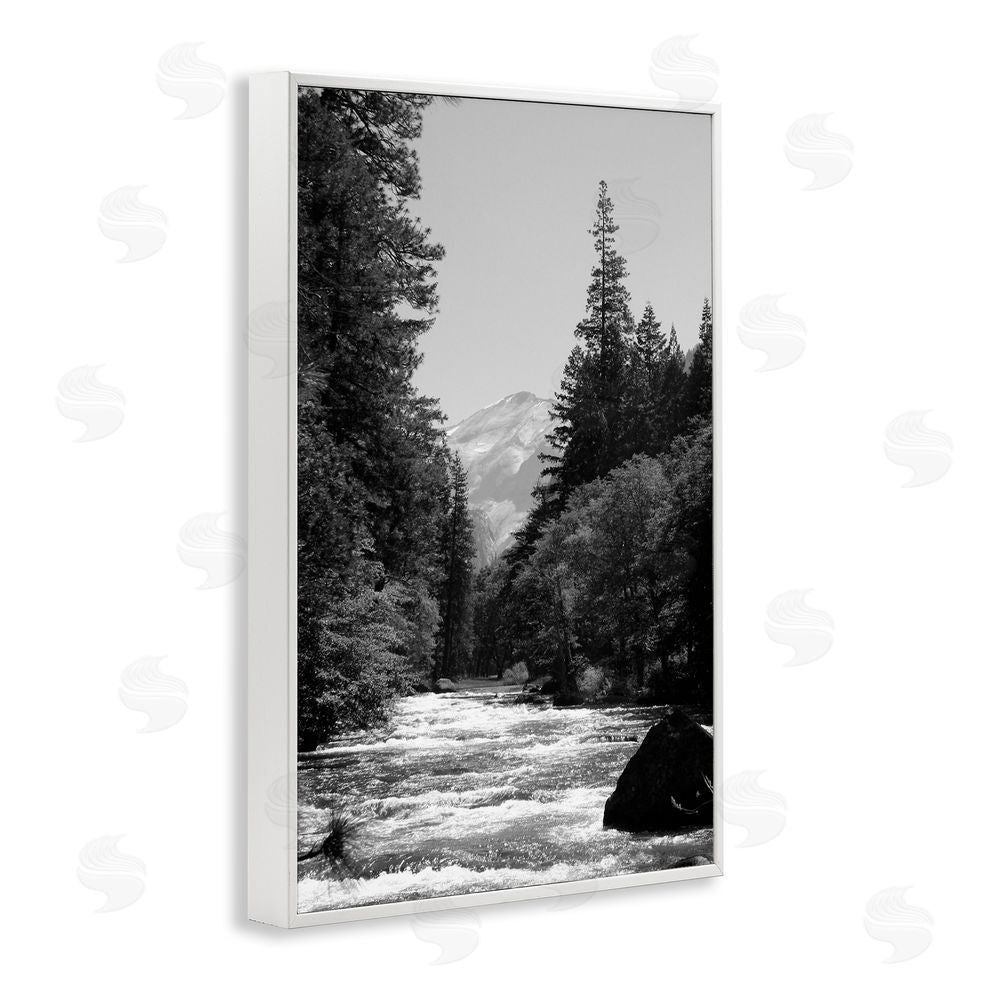 Kim Curinga Merced River Flow White Framed Giclee Wall Art Print