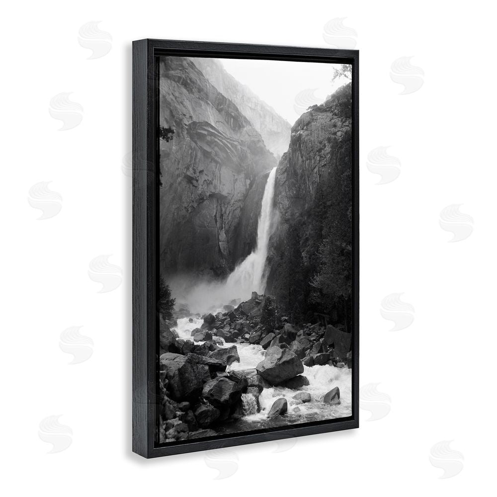 Kim Curinga Rocky Yosemite Falls Black Floating Frame Canvas Wall Art Print