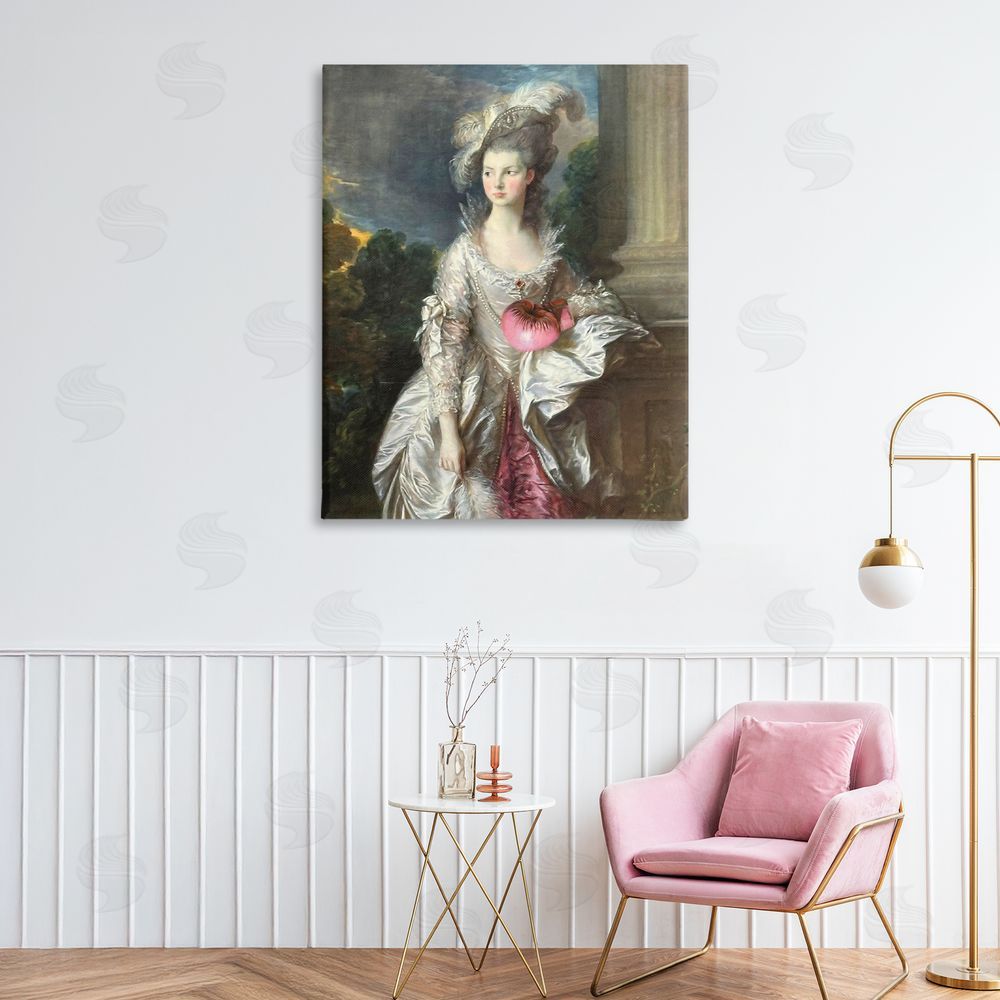 Grotto Studios Historical Lady with Boxing Glove Stretched Canvas Wall Art in Room