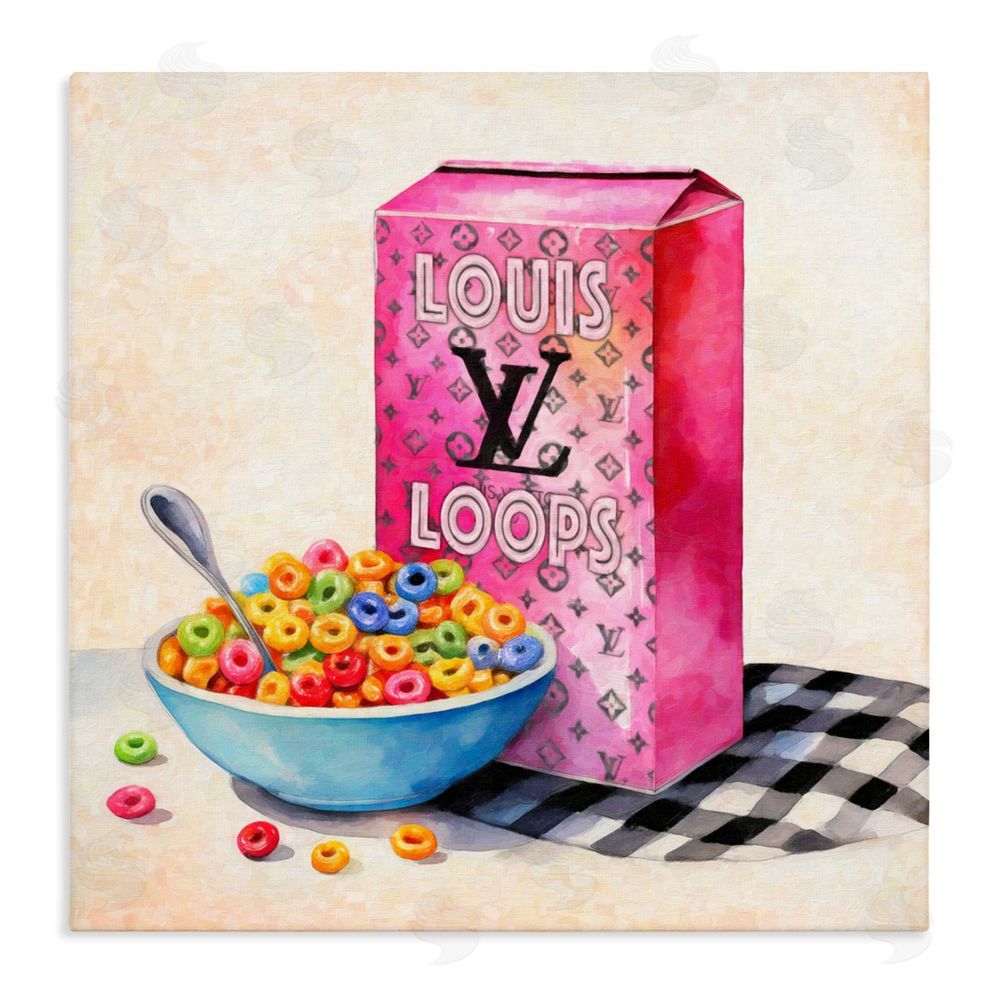 Grotto Studios Fashion Loops Cereal Stretched Canvas Wall Art