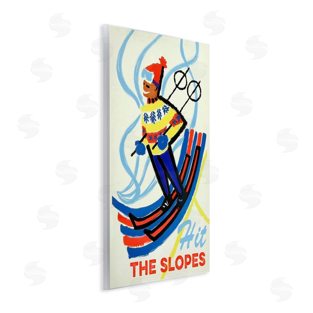 Grotto Studios Vintage Hit The Slopes Wall Plaque Art Print