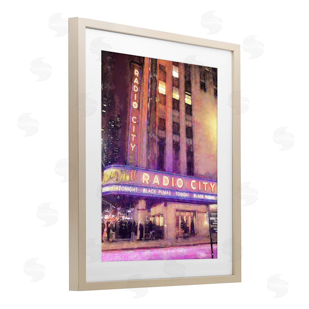 Grotto Studios Radio City Music Hall Birch Framed Print Under Glass Wall Art
