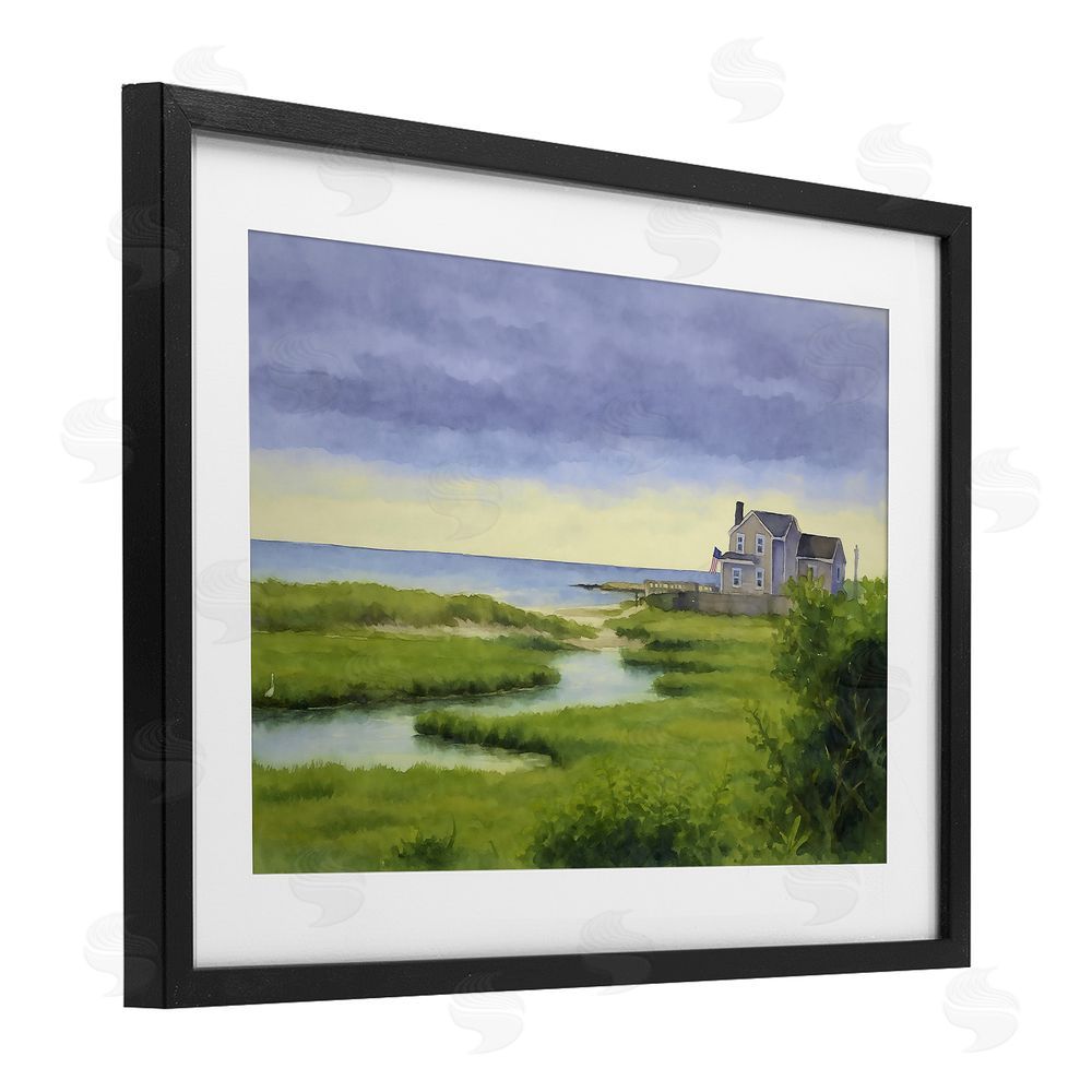 Grotto Studios Marshside Serenity on Cape Black Framed Print Under Glass Wall Art