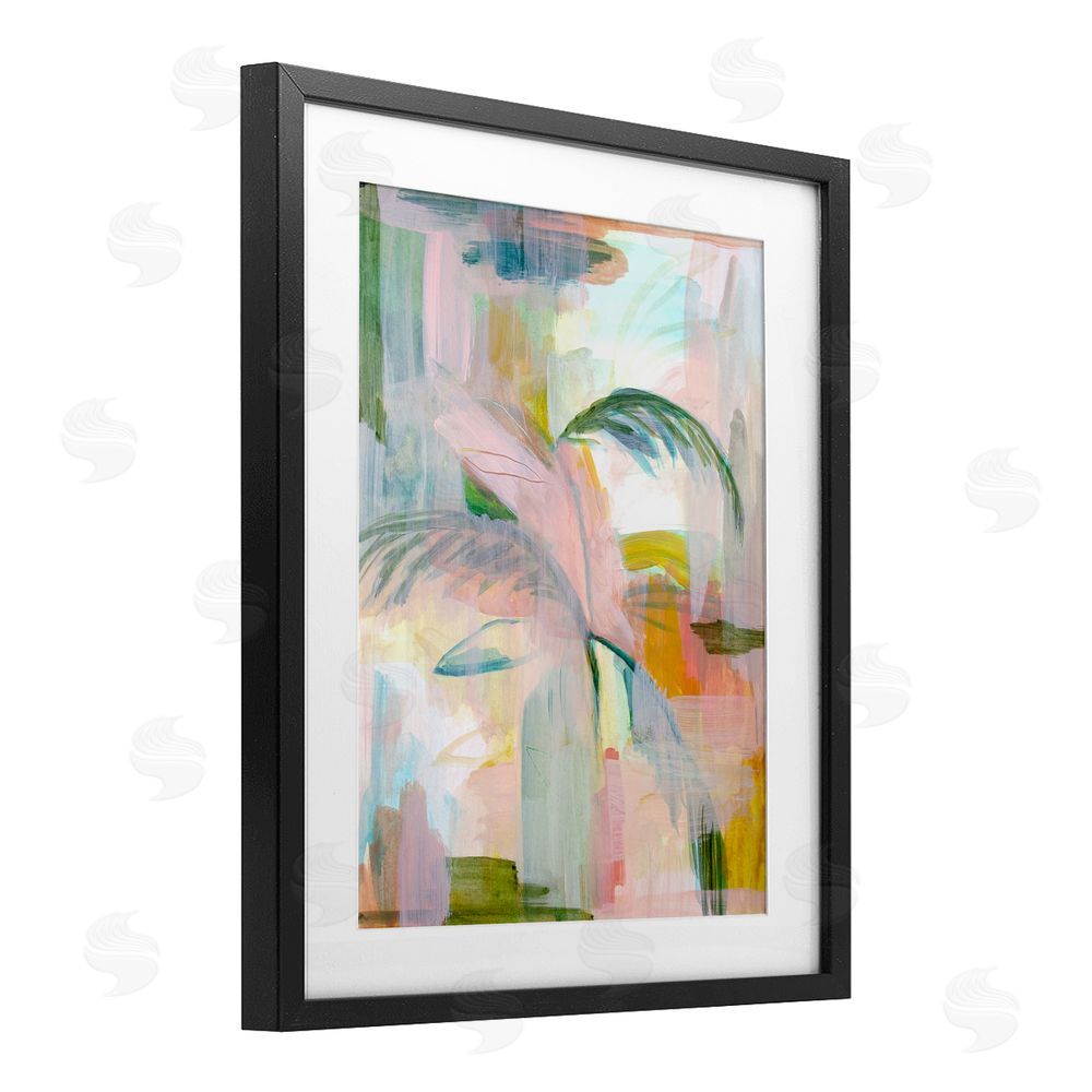 Gemma Bardot Palm City Expression Black Framed Print Under Glass Wall Art
