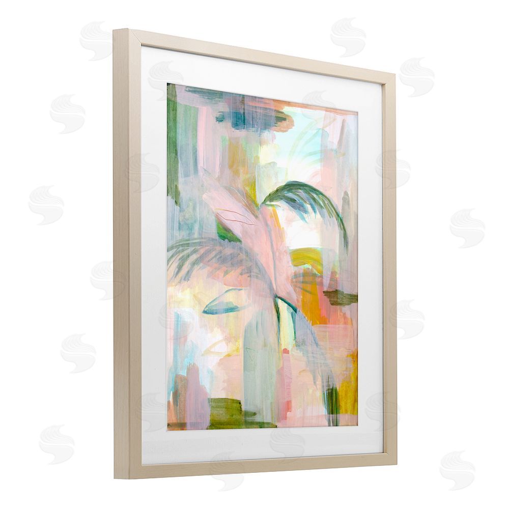 Gemma Bardot Palm City Expression Brown Framed Print Under Glass Wall Art