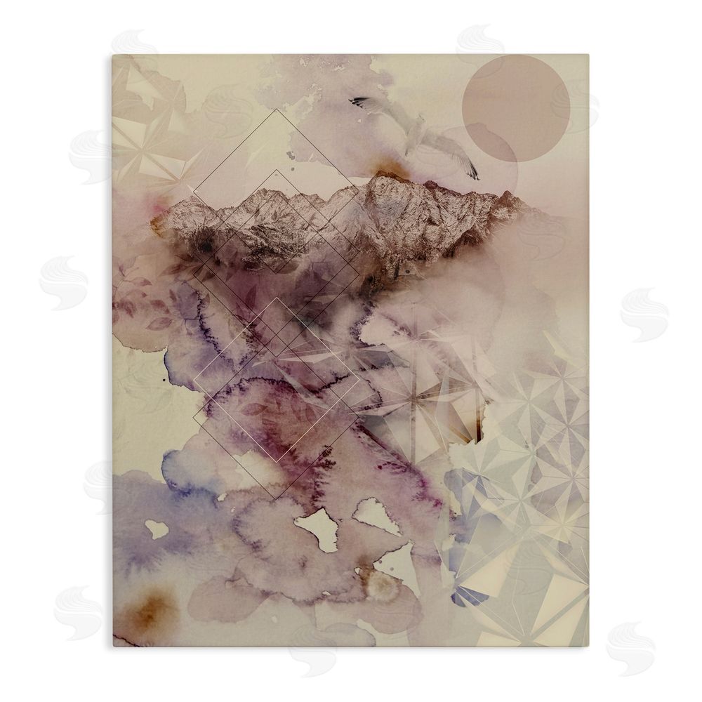 Gemma Bardot Dust Abstract with Geometrics Stretched Canvas Wall Art