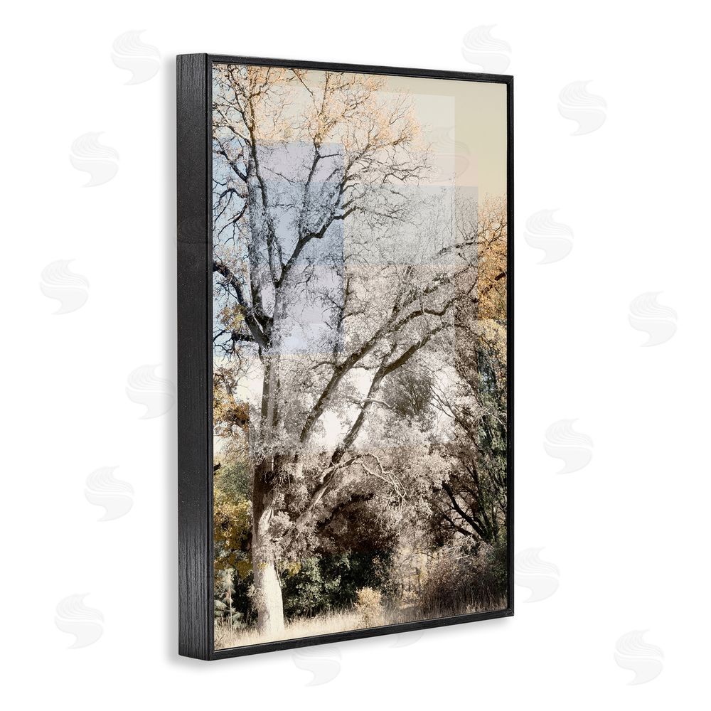 Gemma Bardot Tree Collage Layers Black Framed Giclee Wall Art Print