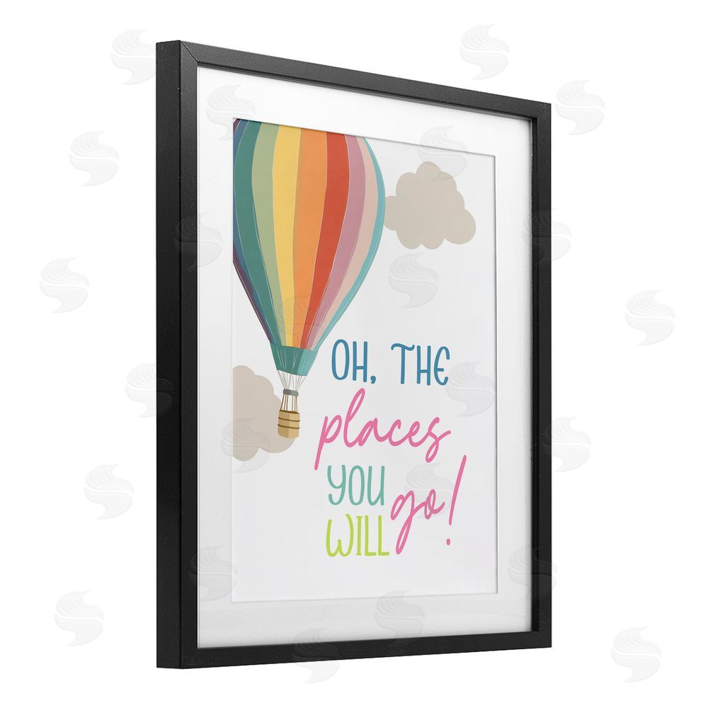 Christine Simpson Art The Places You Will Go Black Framed Print Under Glass Wall Art