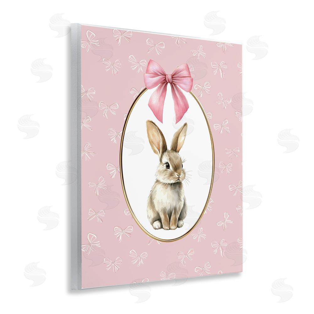 Christine Simpson Art Ribbon Border Bunny Wall Plaque Art Print