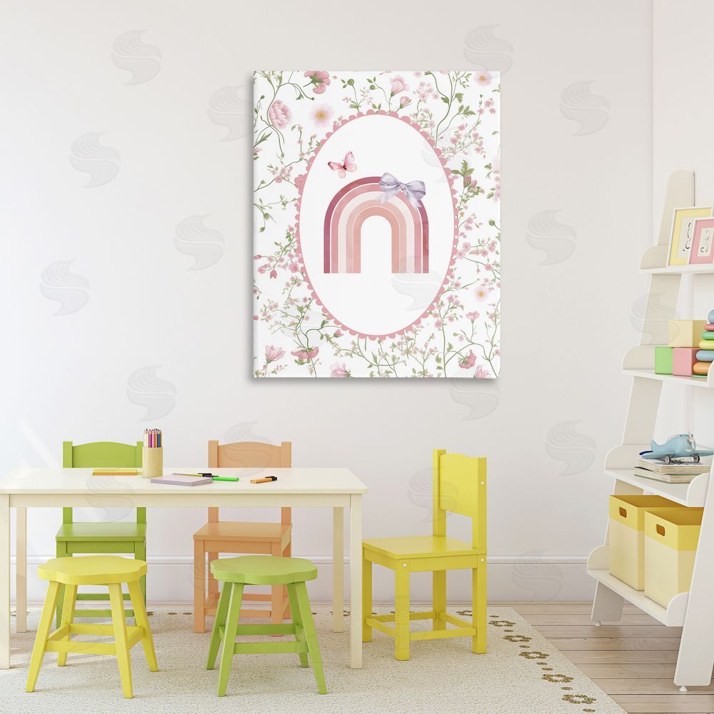 Christine Simpson Art Floral & Ribbon Rainbow