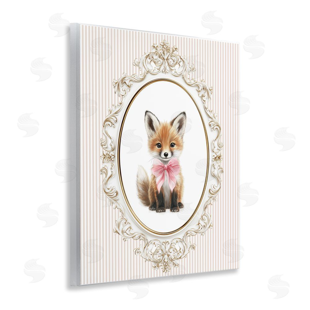 Christine Simpson Art Vintage Baby Fox Wooden Wall Plaque Art Print
