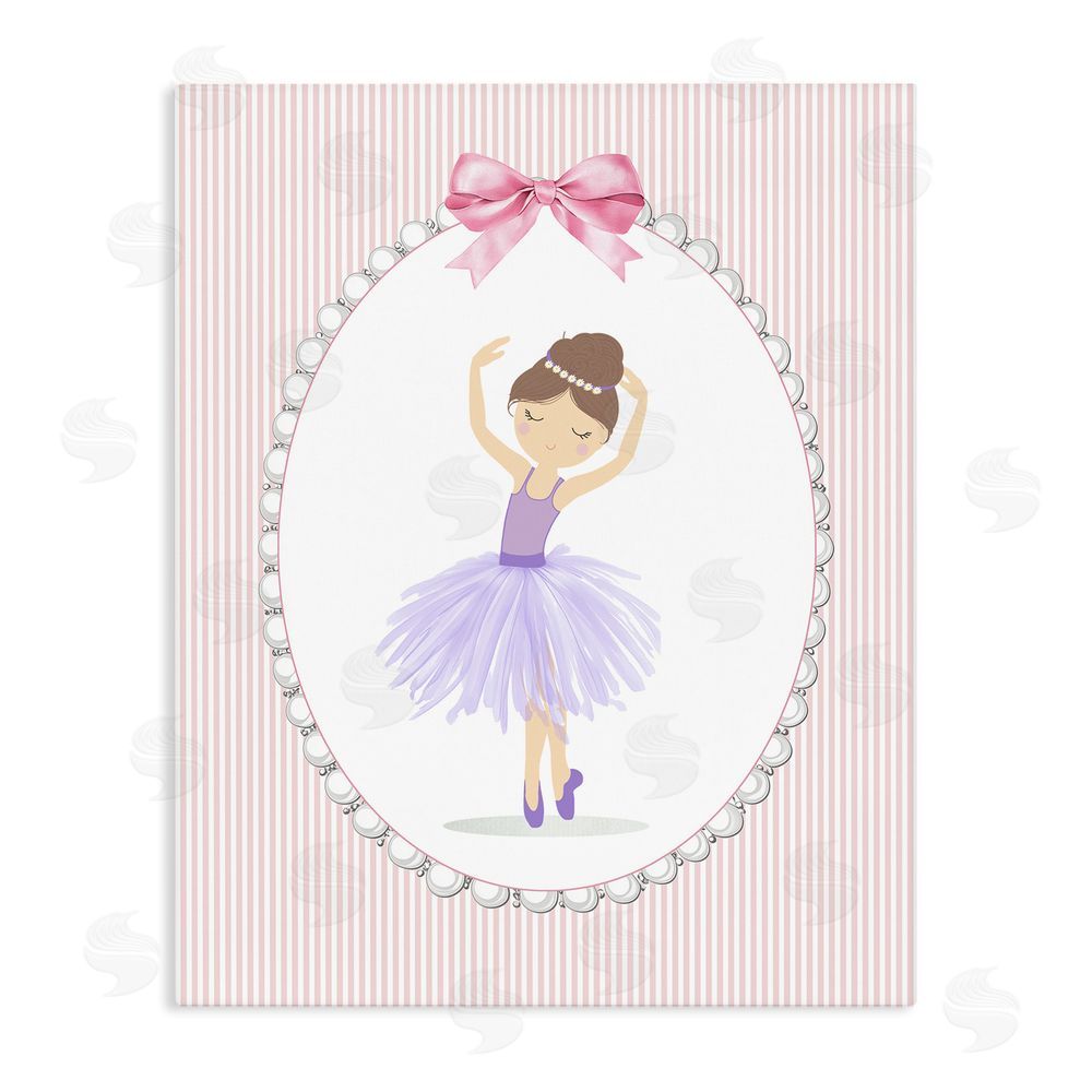 Christine Simpson Art Graceful Dance on Stripes Stretched Canvas Wall Art Print