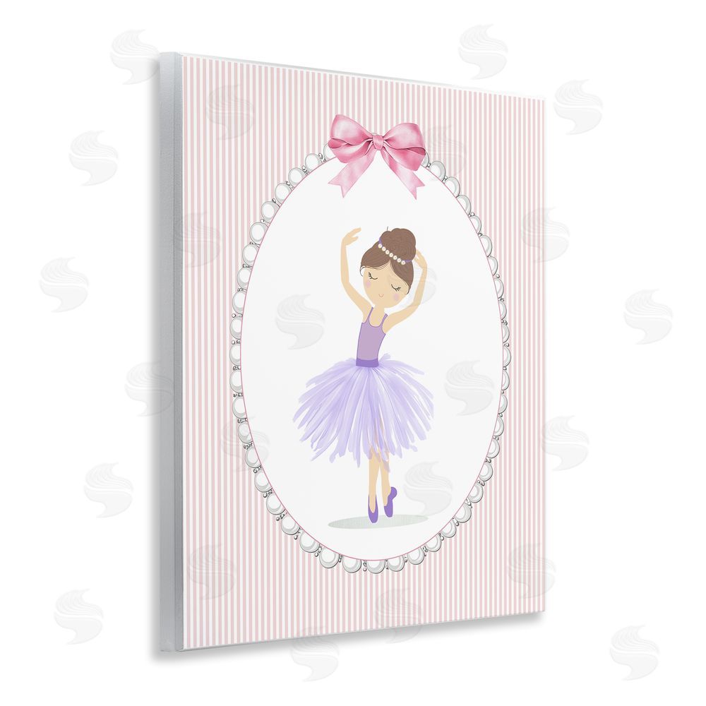 Christine Simpson Art Graceful Dance on Stripes Wooden Wall Plaque Art Print