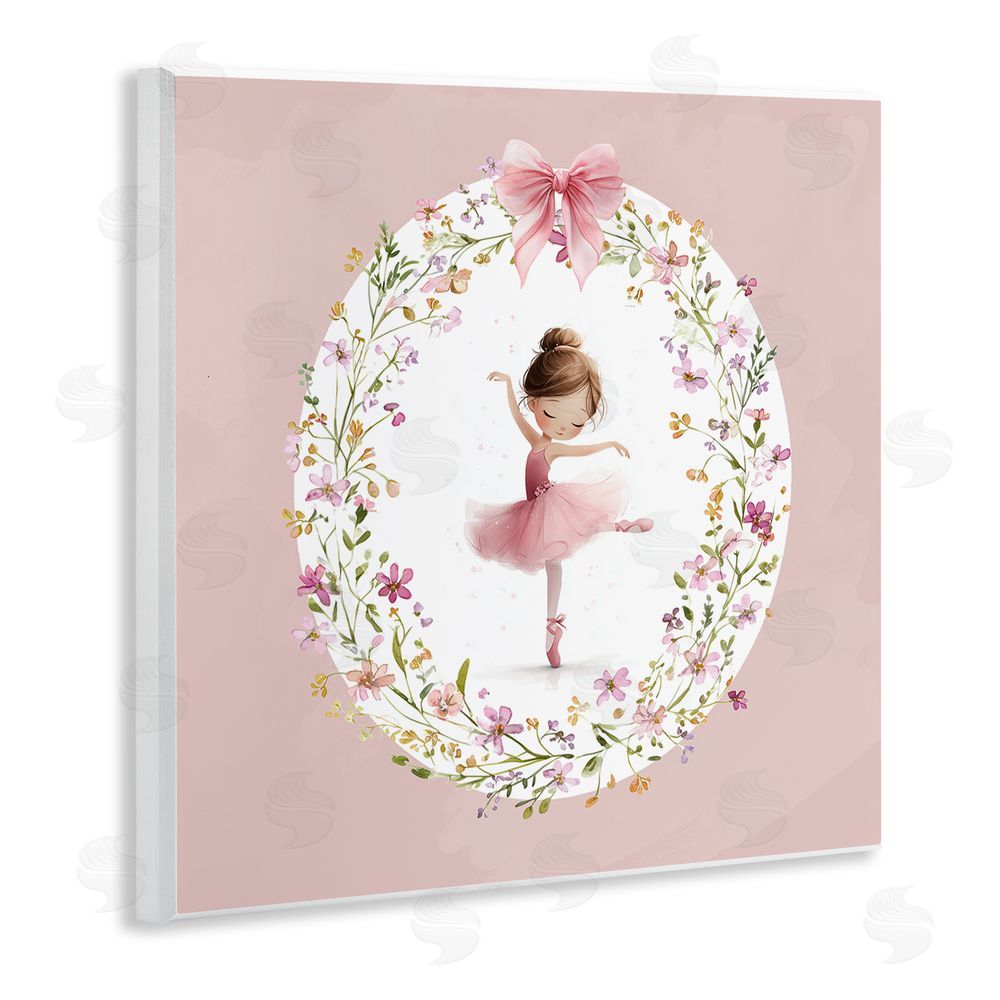 Christine Simpson Art Ballet Dancing Princess Wooden Wall Plaque Art Print