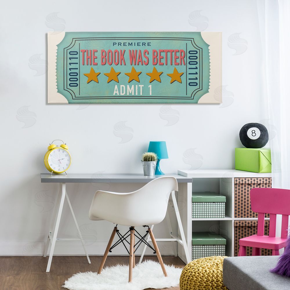 Julia Frost The Book Was Better Stretched Canvas Wall Art in Room