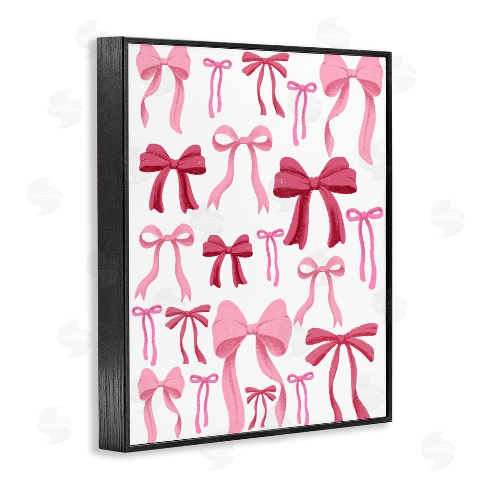 Marcus Prime Bows All Over Pink & Red Black Framed Giclee Wall Art Print