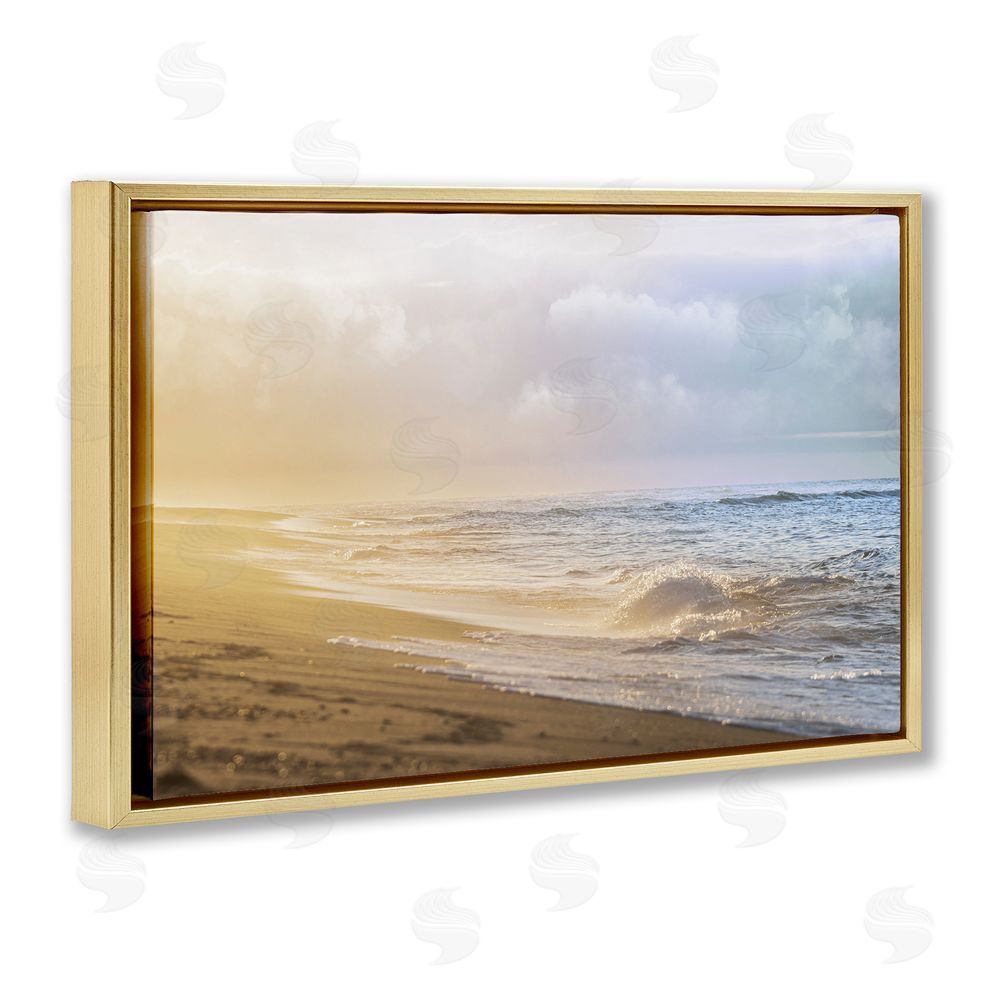 Marcus Prime Gentle Seaside Breeze Gold Floating Frame Canvas Wall Art Print