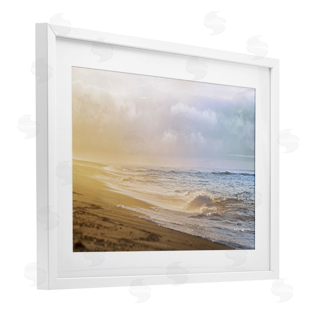 Marcus Prime Gentle Seaside Breeze White Framed Print Under Glass Wall Art