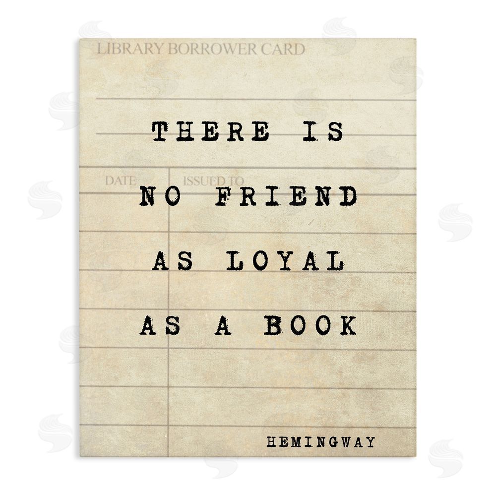 Julia Frost No Friend As Loyal As A Book Stretched Canvas Wall Art Print