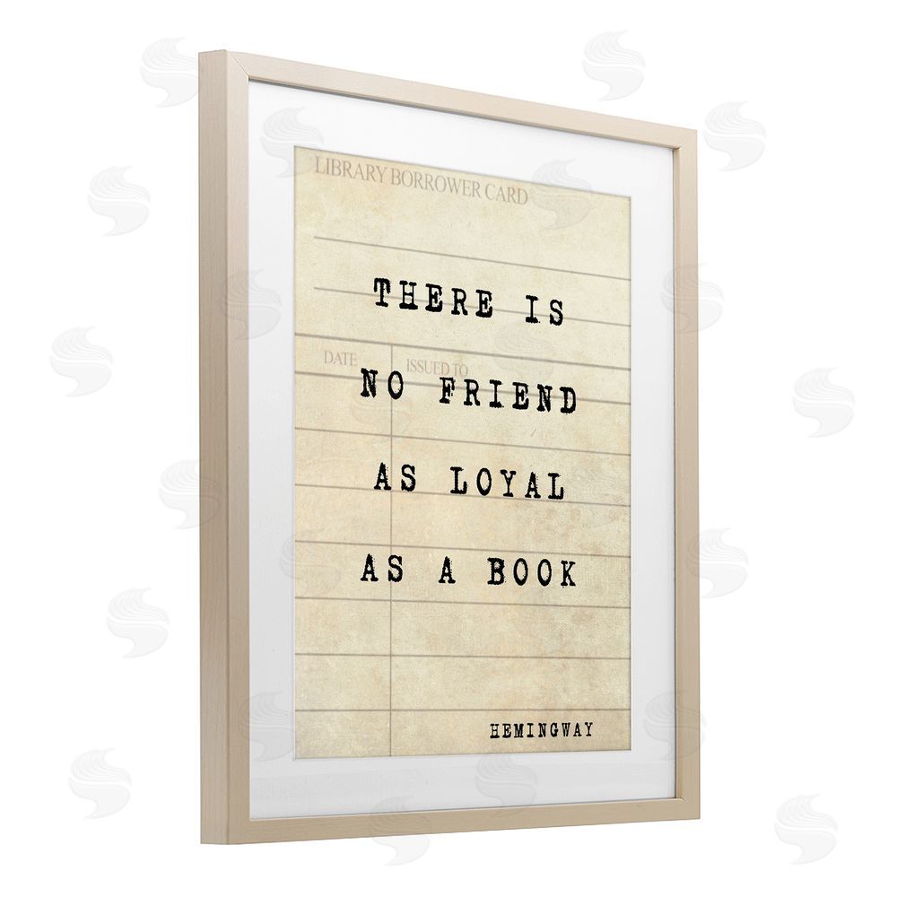 Julia Frost No Friend As Loyal As A Book Brown Framed Print Under Glass Wall Art