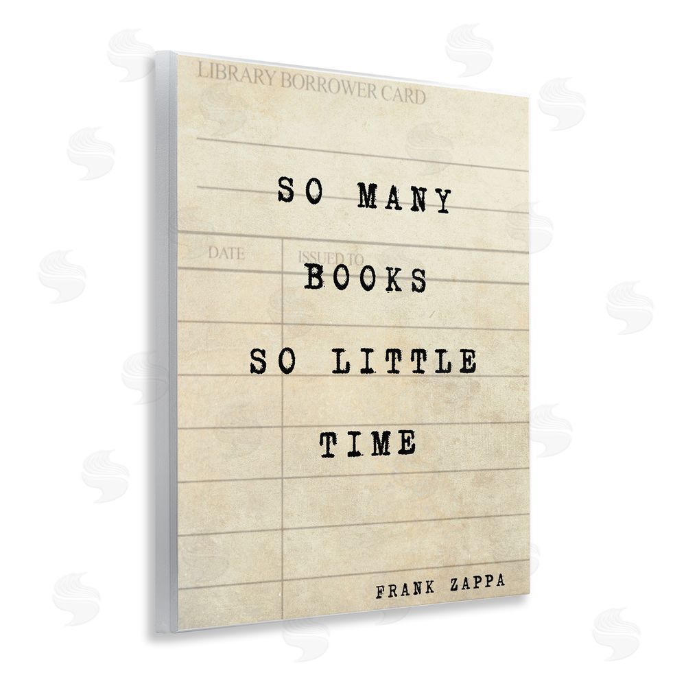 Julia Frost Many Books & Little Time Wooden Wall Plaque Art Print