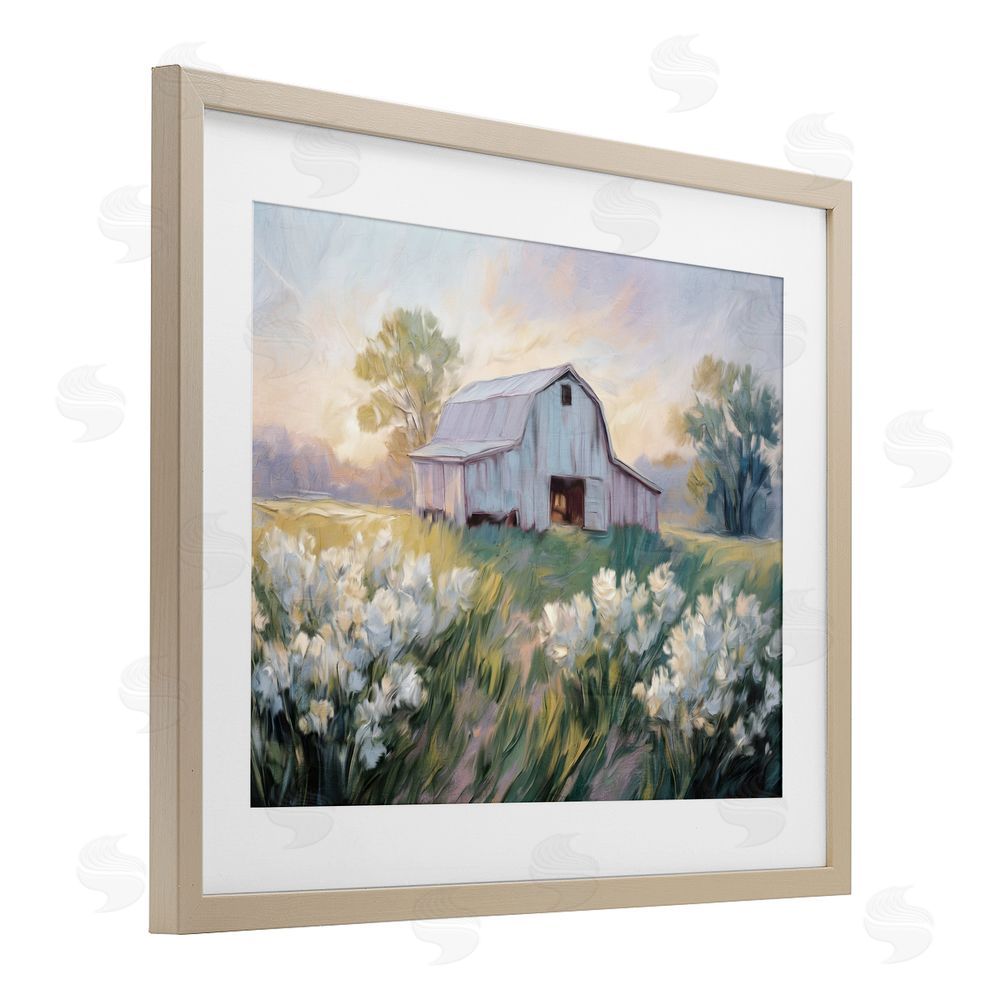 Kim Allen Secluded Barn Landscape Brown Framed Print Under Glass Wall Art