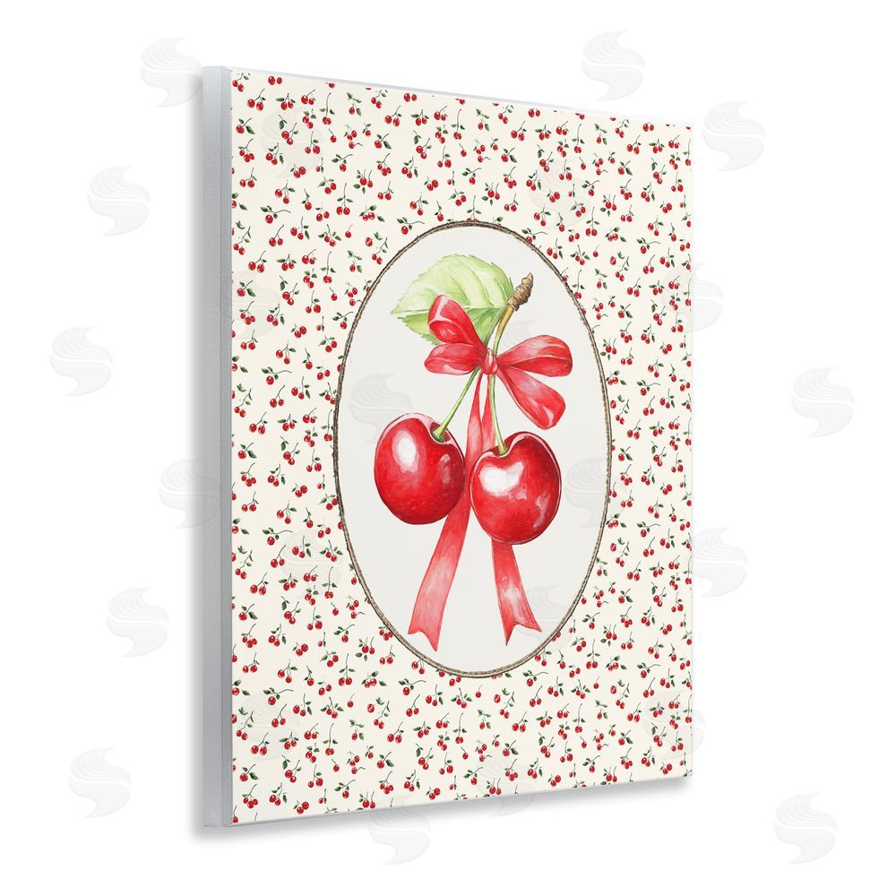 Ramona Murdock Cherries And Berries Vintage Wooden Wall Plaque Art Print