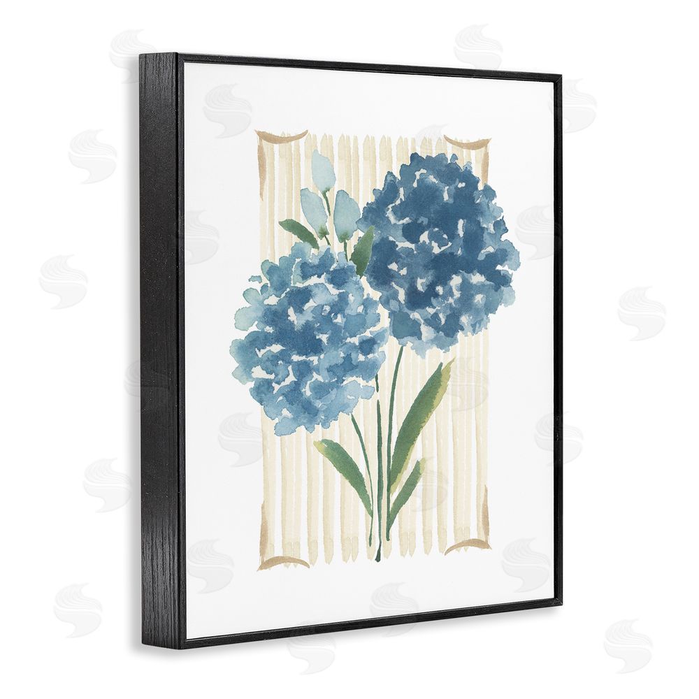 Blue Chair Blessing Blue Hydrangea Garden Bloom Black Framed Giclee Wall Art Print