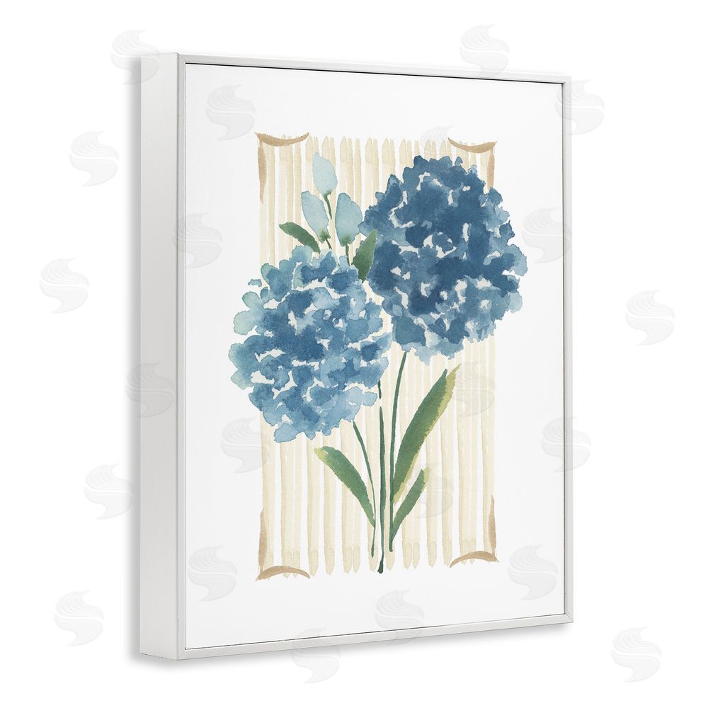 Blue Chair Blessing Blue Hydrangea Garden Bloom White Framed Giclee Wall Art Print