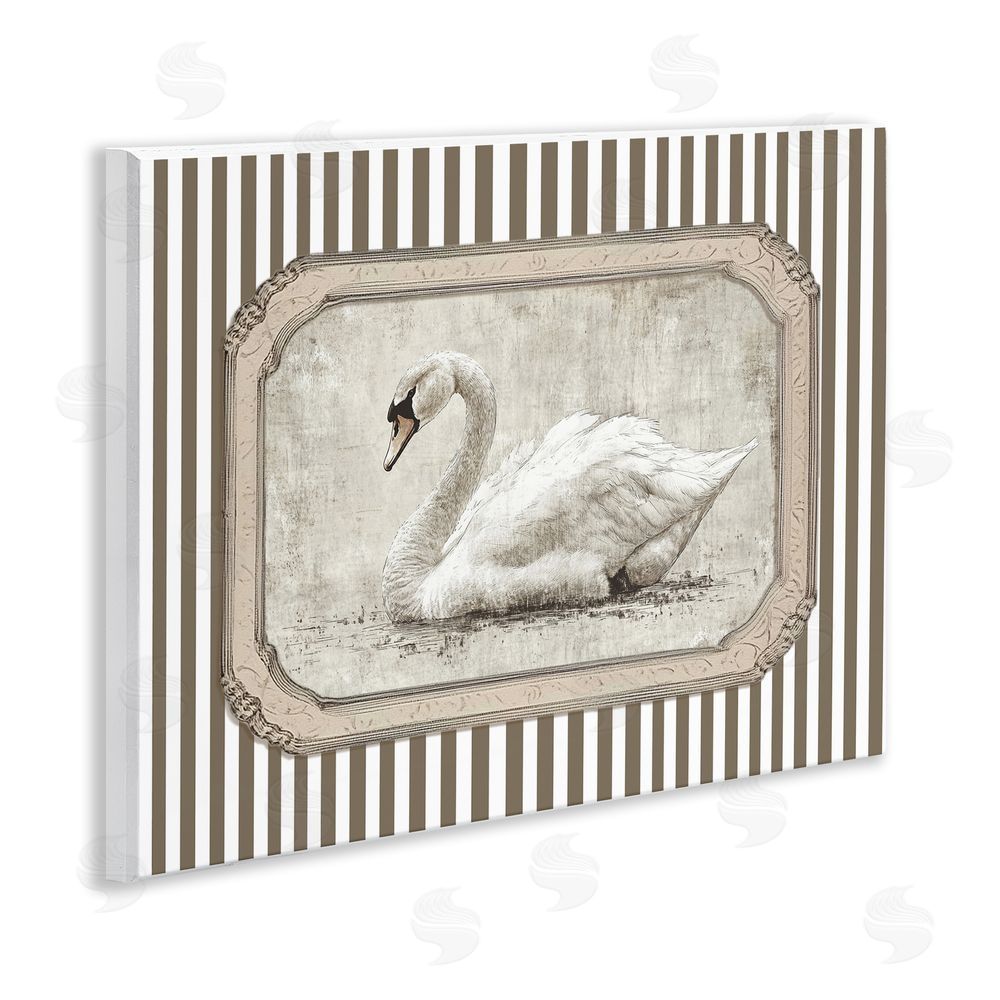 Ramona Murdock Antique Treasures Swan Wooden Wall Plaque Art Print