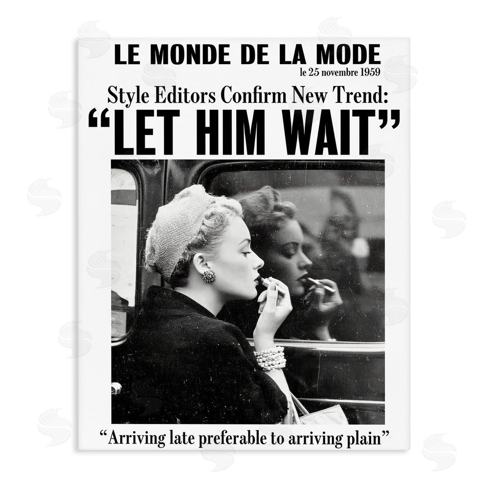 Annabelle Hall Let Him Wait Advice Stretched Canvas Wall Art Print
