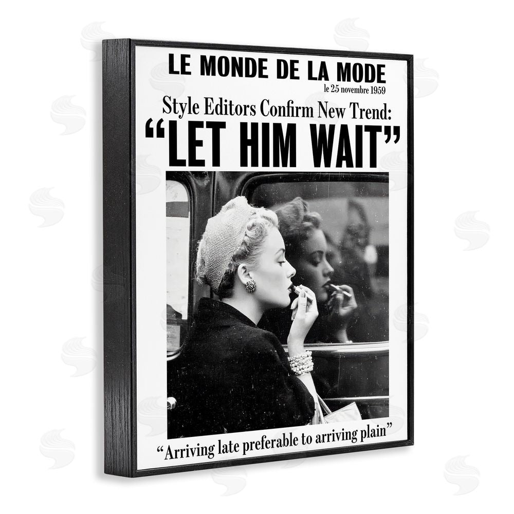 Annabelle Hall Let Him Wait Advice Black Framed Giclee Wall Art Print