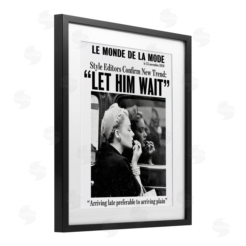 Annabelle Hall Let Him Wait Advice Black Framed Print Under Glass Wall Art
