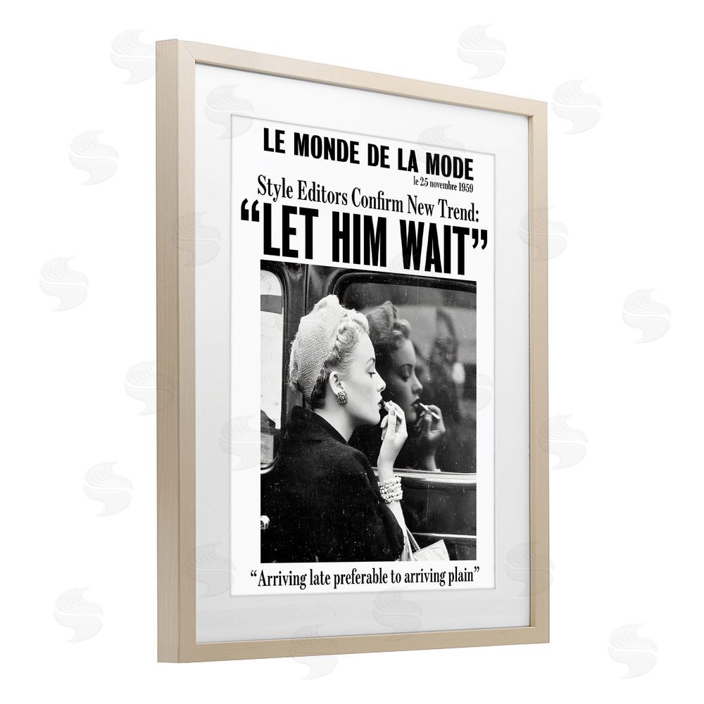 Annabelle Hall Let Him Wait Advice Brown Framed Print Under Glass Wall Art