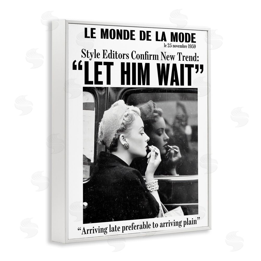 Annabelle Hall Let Him Wait Advice White Framed Giclee Wall Art Print