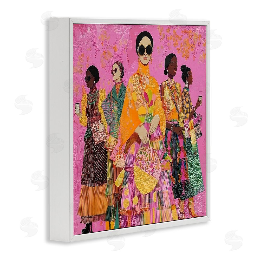 Sara Culpepper Bold And Saucy Ensemble White Framed Giclee Wall Art Print