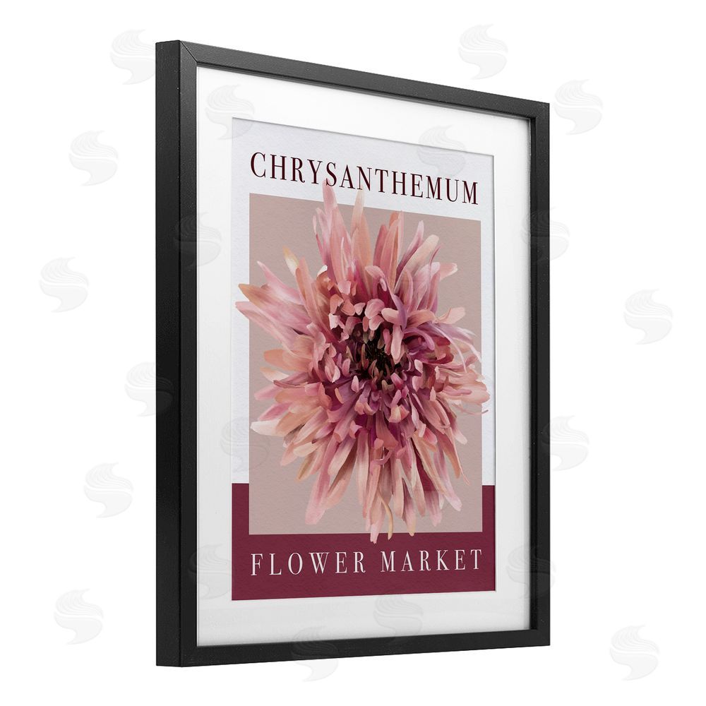Jennifer Stith Chrysanthemum Flower Market Black Framed Print Under Glass Wall Art