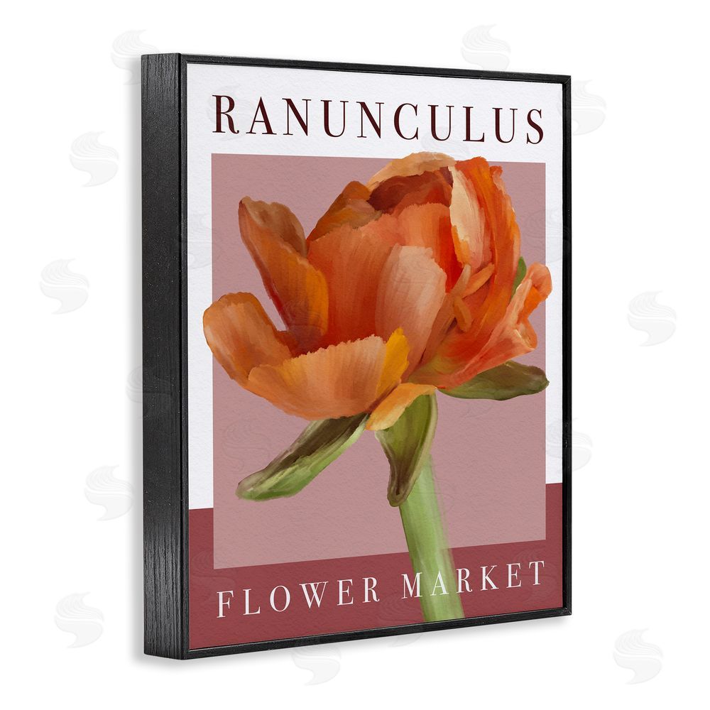 Jennifer Stith Ranunculus Flower Market Black Framed Giclee Wall Art Print