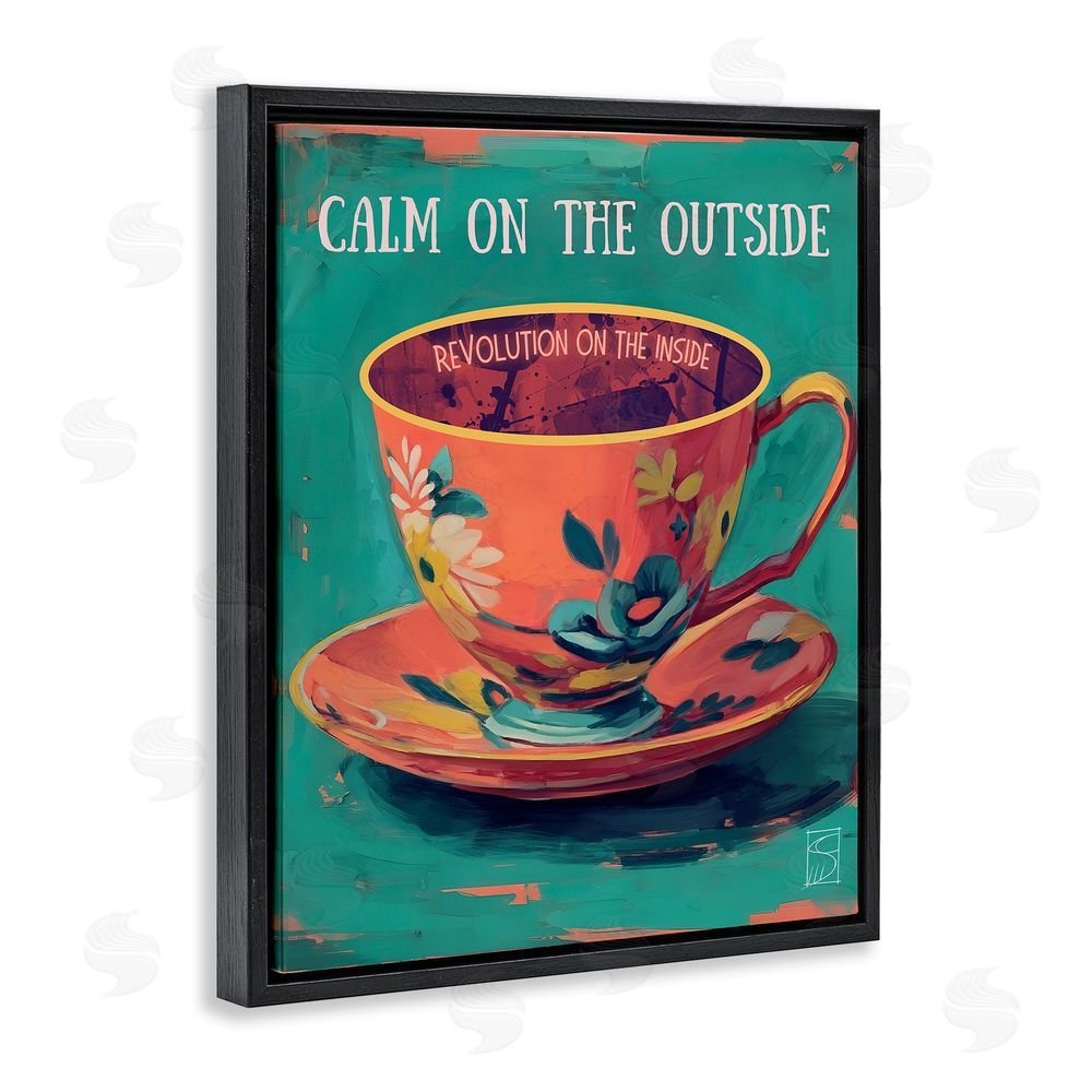 Sara Culpepper Revolution On The Inside Black Floating Frame Canvas Wall Art Print