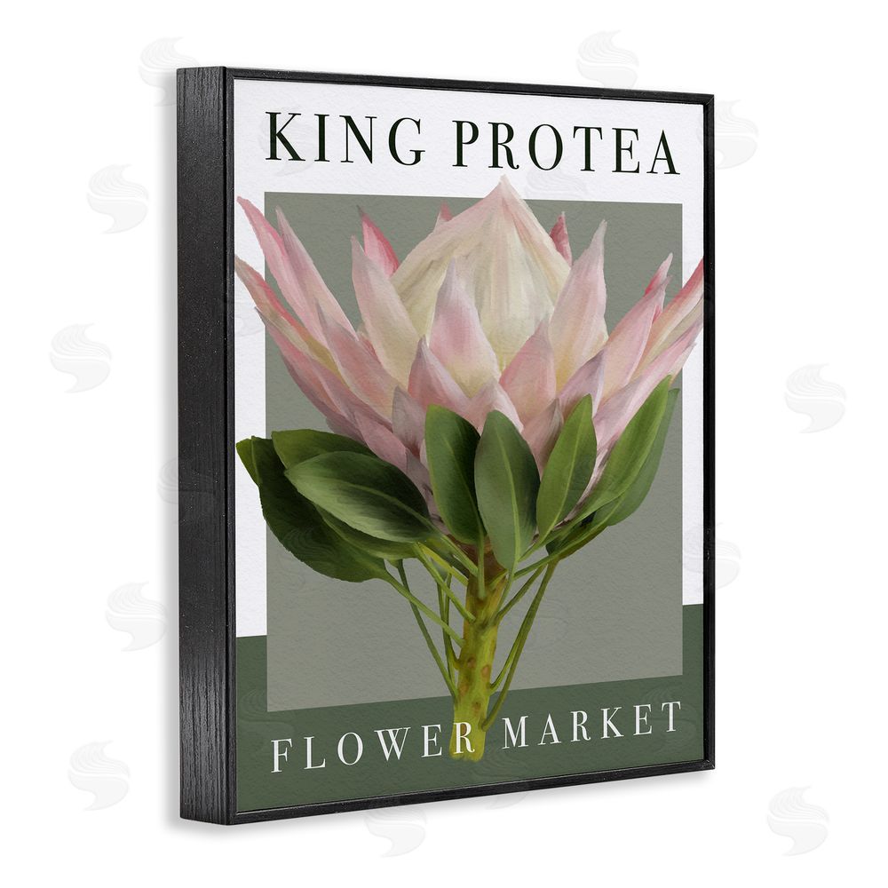 Jennifer Stith King Protea Flower Market Black Framed Giclee Wall Art Print
