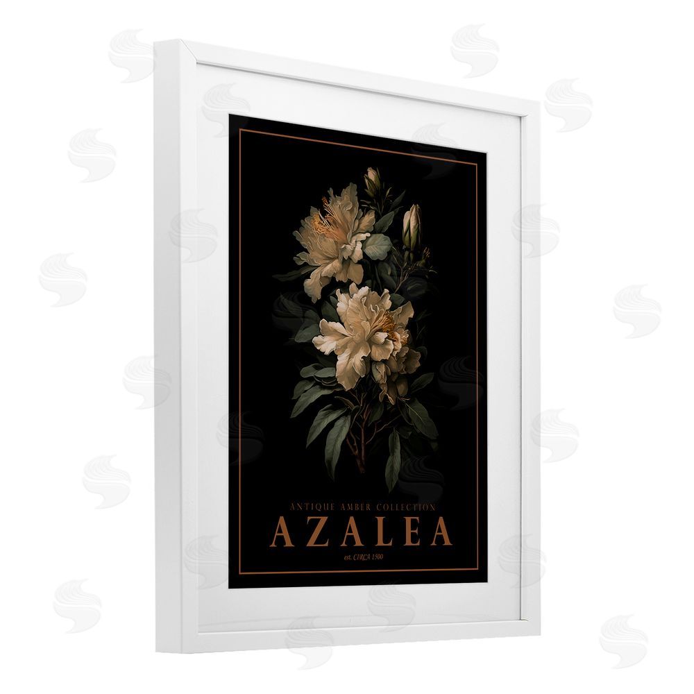 Christopher Giampietro Antique Azalea Bushel White Framed Print Under Glass Wall Art