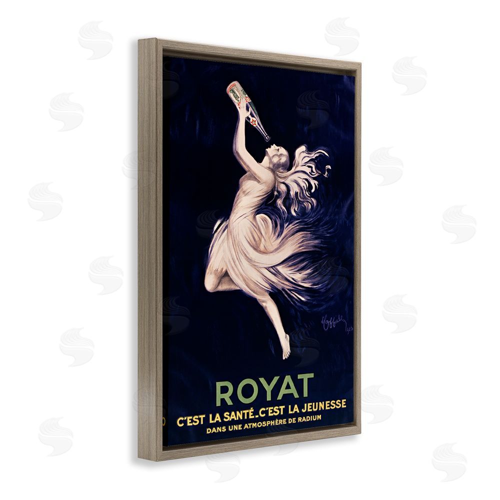 Leonetto Cappiello Royat 1923 Advertisement Brown Floating Frame Canvas Wall Art Print