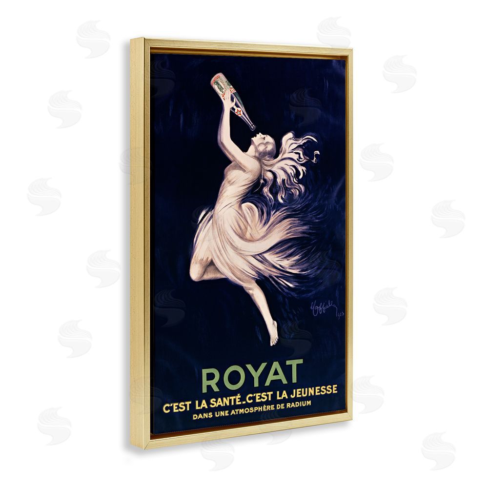 Leonetto Cappiello Royat 1923 Advertisement Gold Floating Frame Canvas Wall Art Print