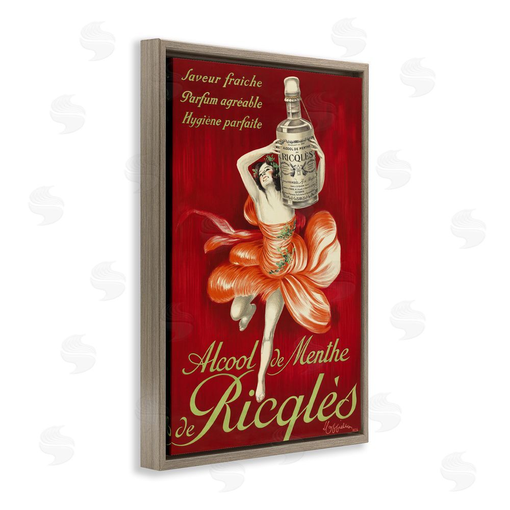 Leonetto Cappiello Vintage Herbal Remedy Advertisement Brown Floating Frame Canvas Wall Art Print