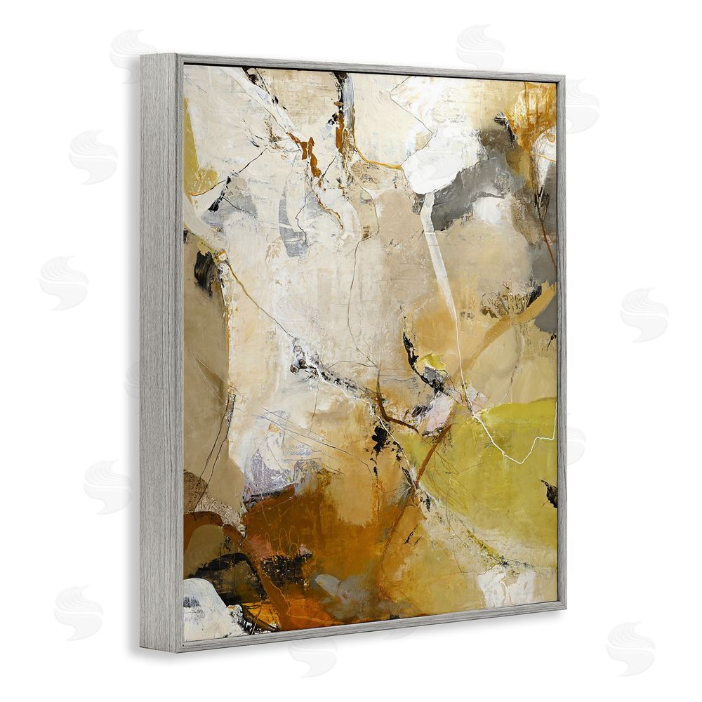 Design Fabrikken Warm Earth Tones In Motion Gray Framed Giclee Wall Art Print