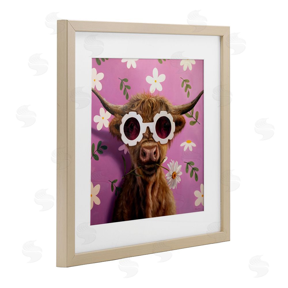 Lucia Heffernan Fresh As A Daisy Cattle Brown Framed Print Under Glass Wall Art