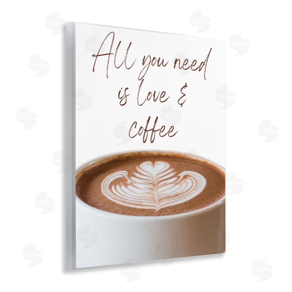 Jesse Keith All You Need Love & Coffee Wooden Wall Plaque Art Print