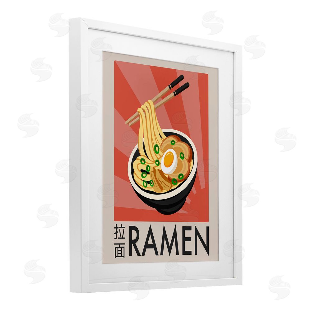 Marcus Prime Iconic Ramen Poster White Framed Print Under Glass Wall Art